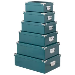 6 BOITES COINS METAL UNI PETROLE
