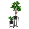 2 Pots de Fleur Noir LARMA