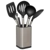 5 ustensiles de cuisine avec pot de rangement en inox