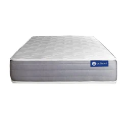 ACTISOM Matelas Ressorts ensaches et memoire de forme 5 zones de confort