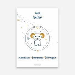 Affiche de décoration bébé Bélier