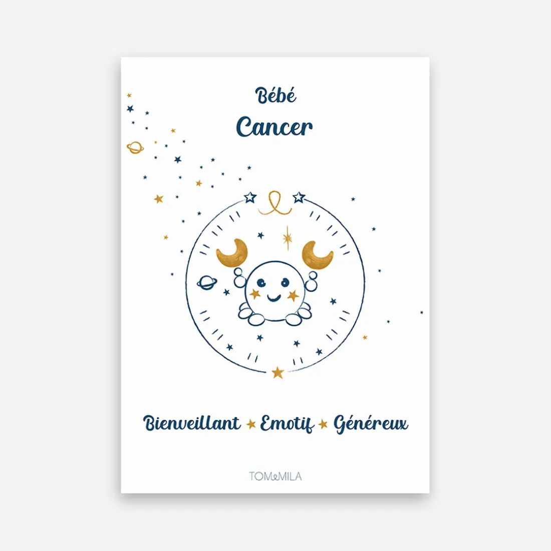 Affiche de décoration bébé Cancer