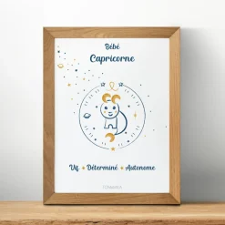 Affiche de décoration bébé Capricorne