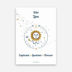Affiche de décoration bébé Lion