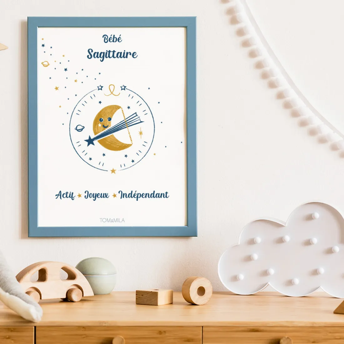 Affiche de décoration bébé Sagittaire