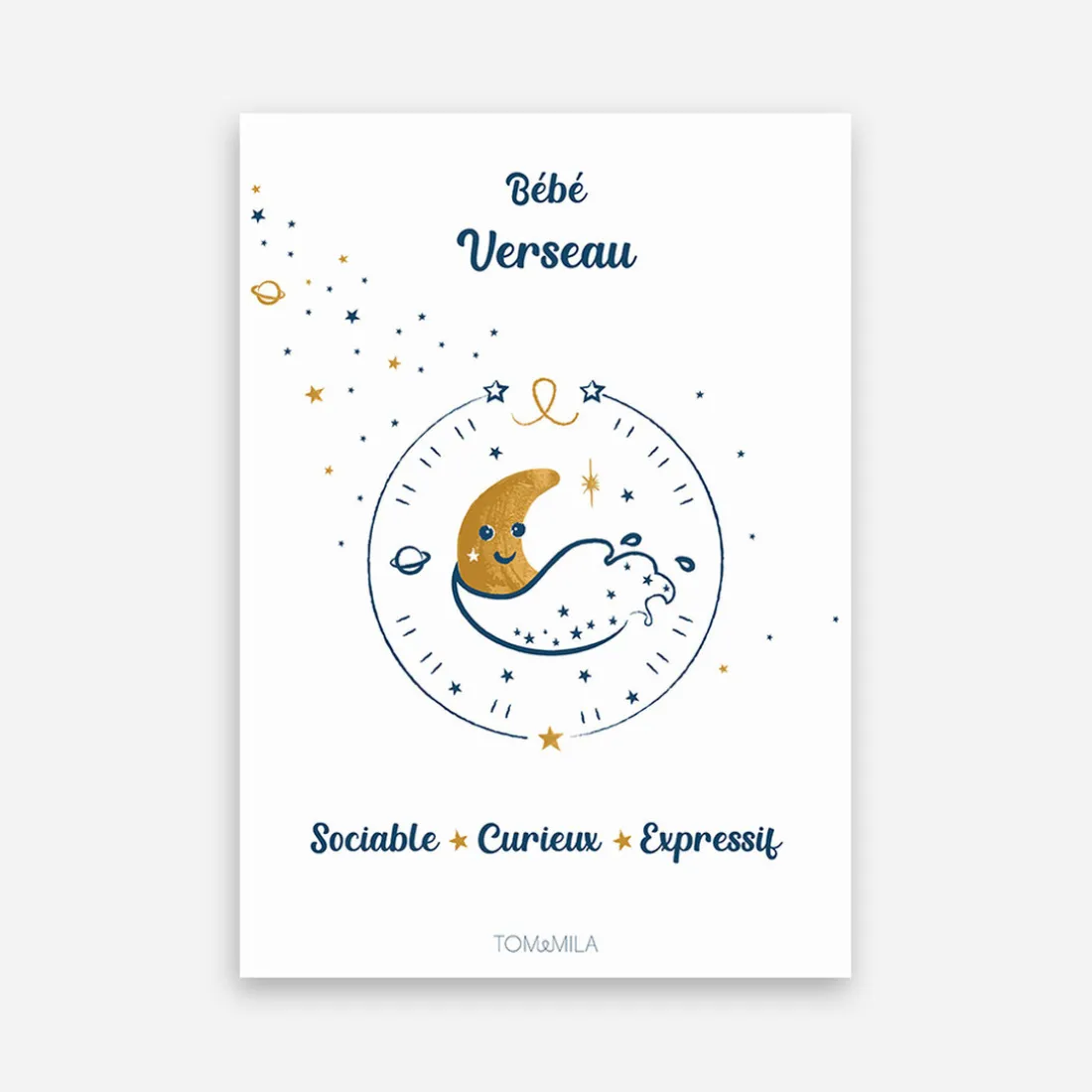 Affiche de décoration bébé Verseau