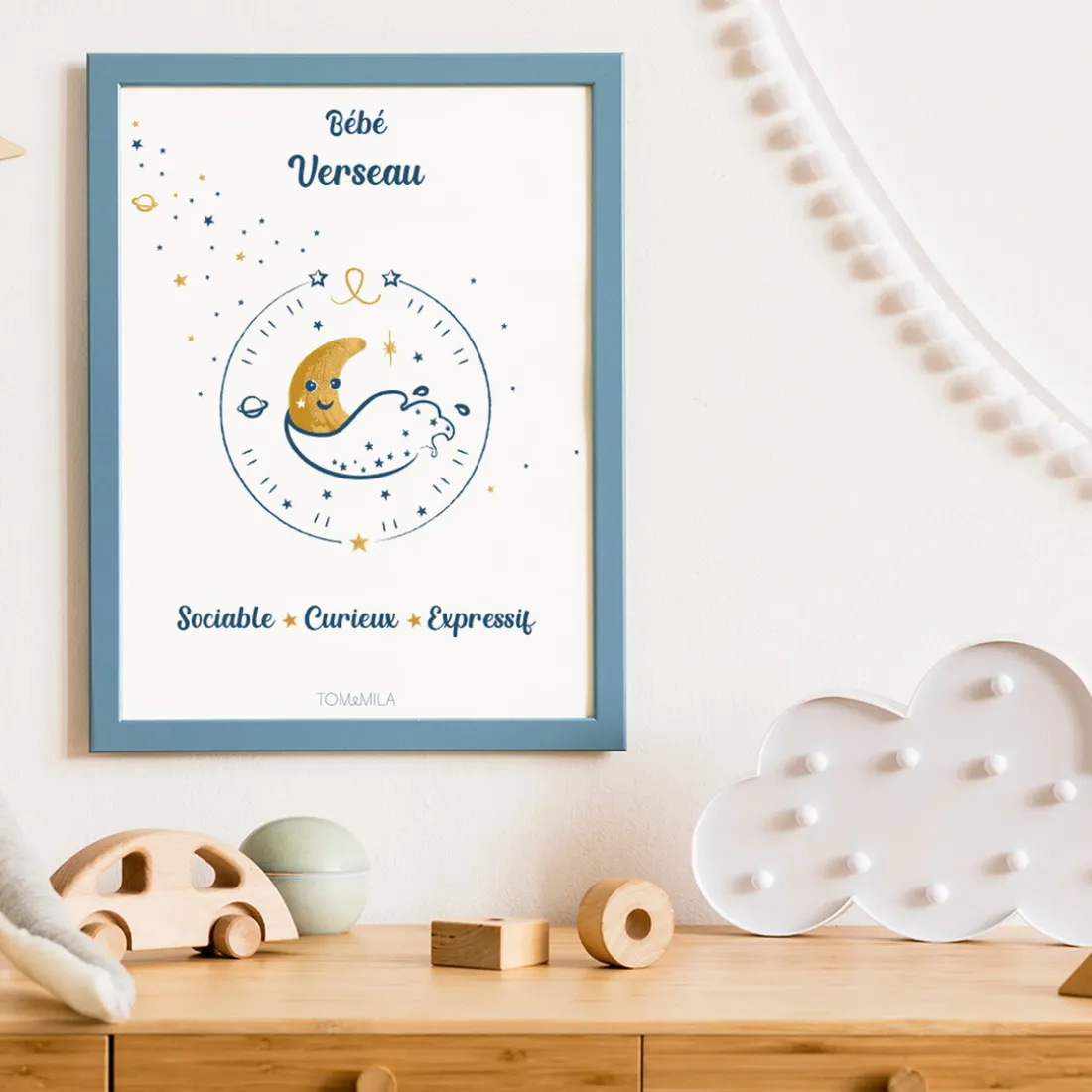 Affiche de décoration bébé Verseau
