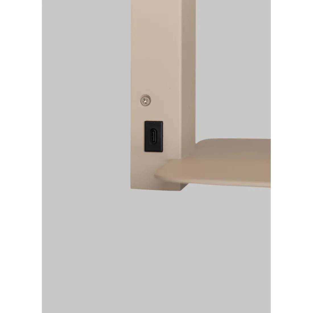 Applique Florence sable abat-jour lin fonce