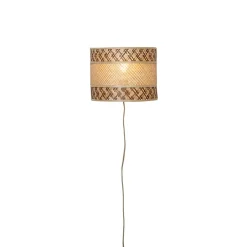 Applique murale Langkawi bambou abat-jour naturel marron