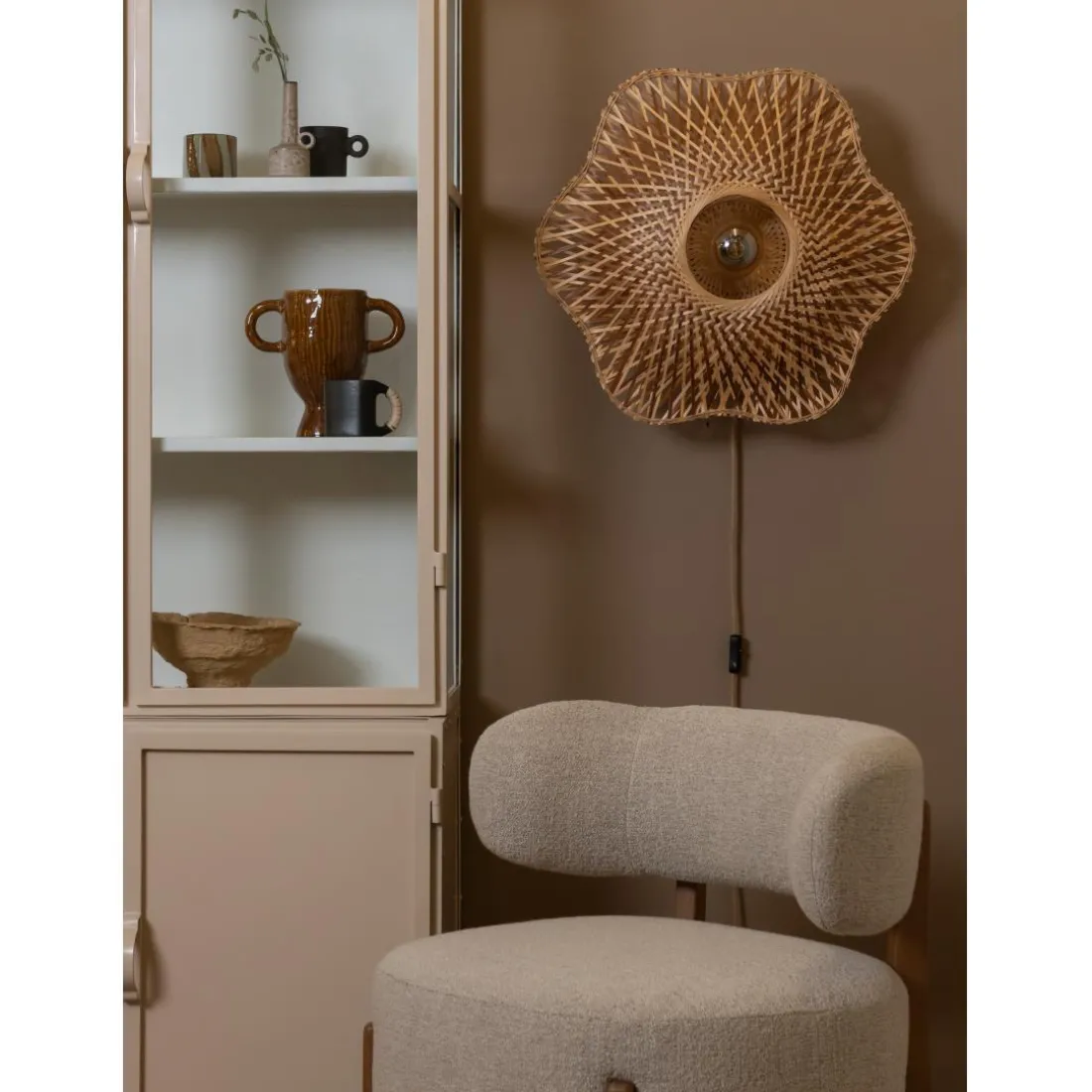 Applique murale Madura bambou naturel marron