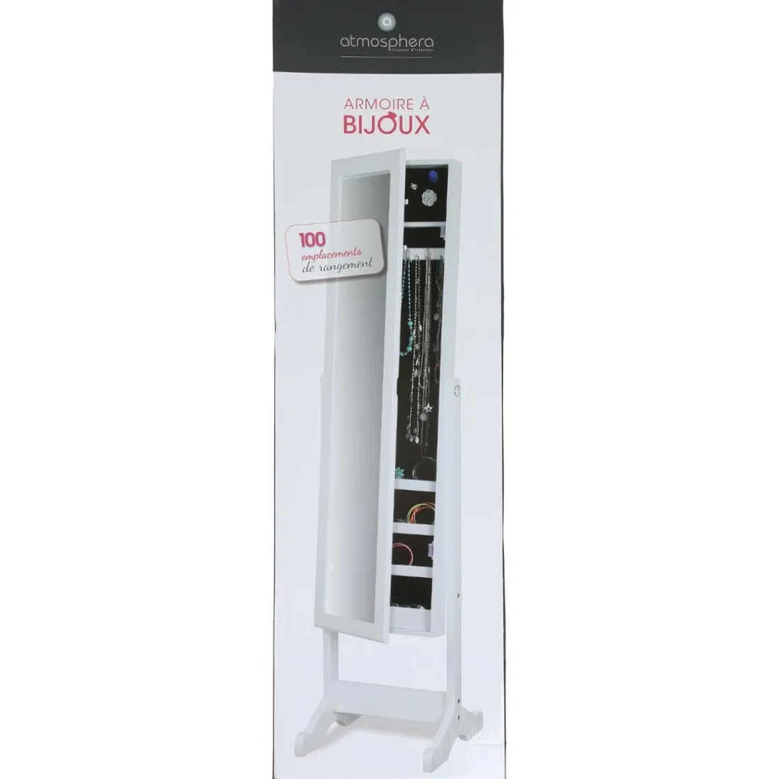 Armoire à bijoux blanche
