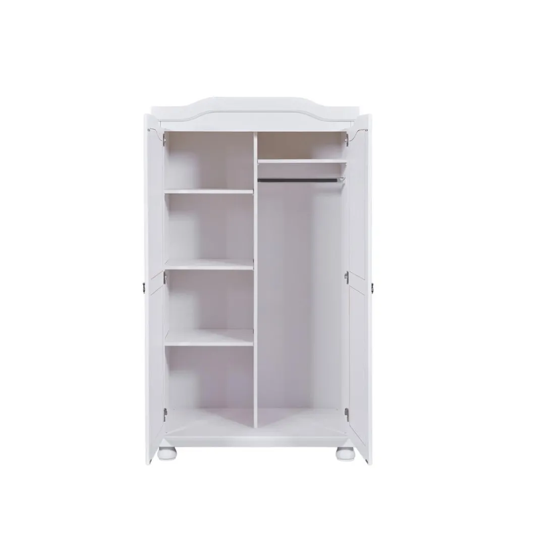 Armoire en Bois Massif Laqué Blanc HEDDA