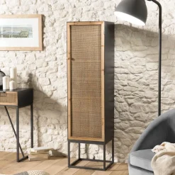 Armoire métal 1 porte cannage - DORIA