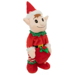 Automate de Noël lutin à mouvement et musique à piles