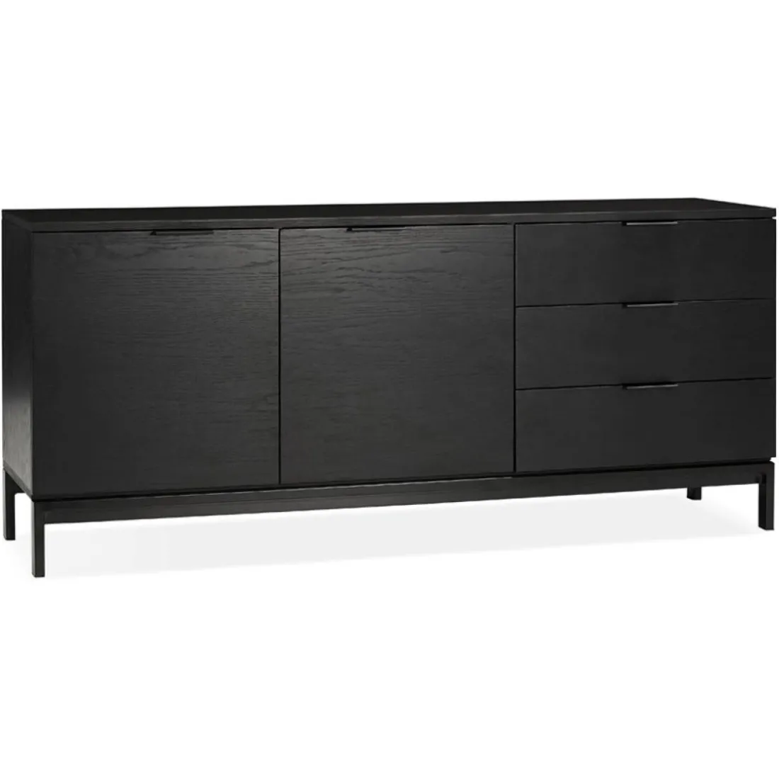 Bahut design 'HIPPIE' en bois noir
