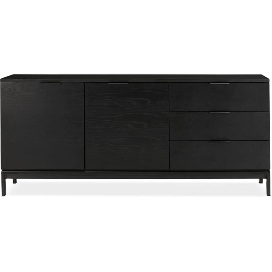 Bahut design 'HIPPIE' en bois noir