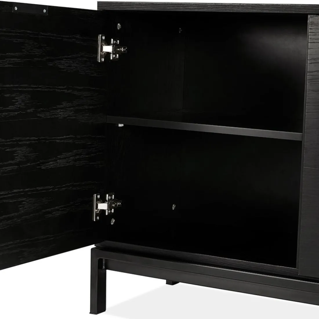 Bahut design 'HIPPIE' en bois noir