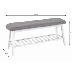 Banc à Chaussures Blanc