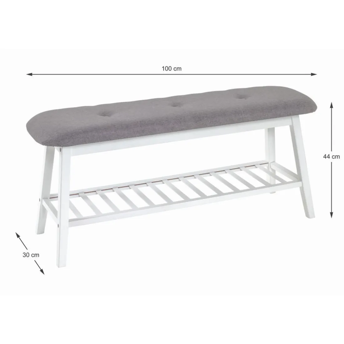Banc à Chaussures Blanc