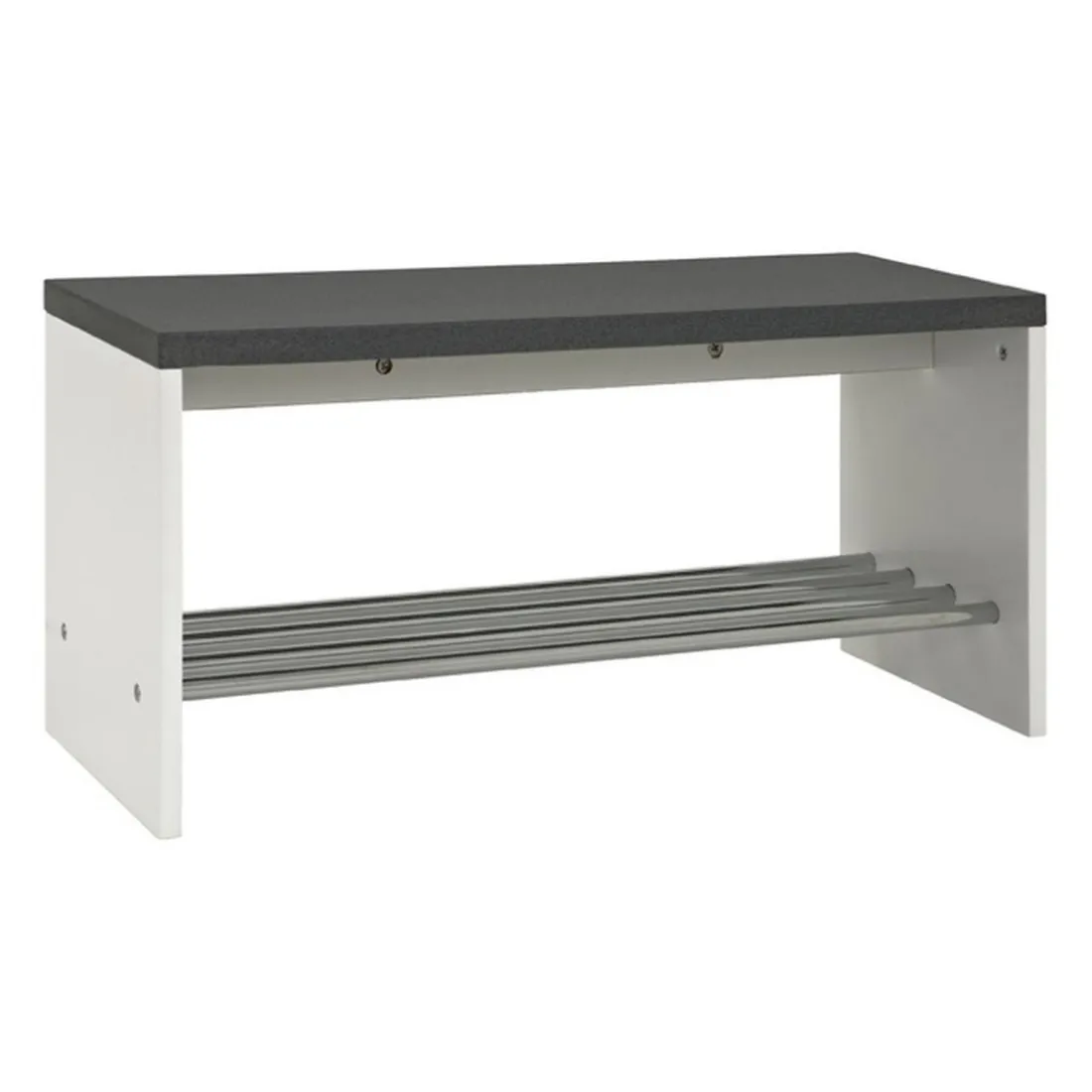 Banc de rangement chaussure avec plateau décor granit