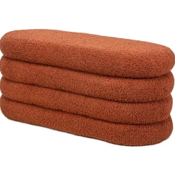 Banc Design Scandinave avec Rangement rouge