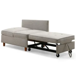 Banquette 2 places convertible Zinez Tissu Beige