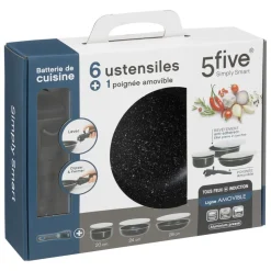 Batterie de cuisine amovible aluminium pressé