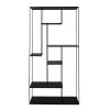 Bibliothèque 6 niveaux H 180 cm en métal noir