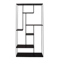 Bibliothèque 6 niveaux H 180 cm en métal noir