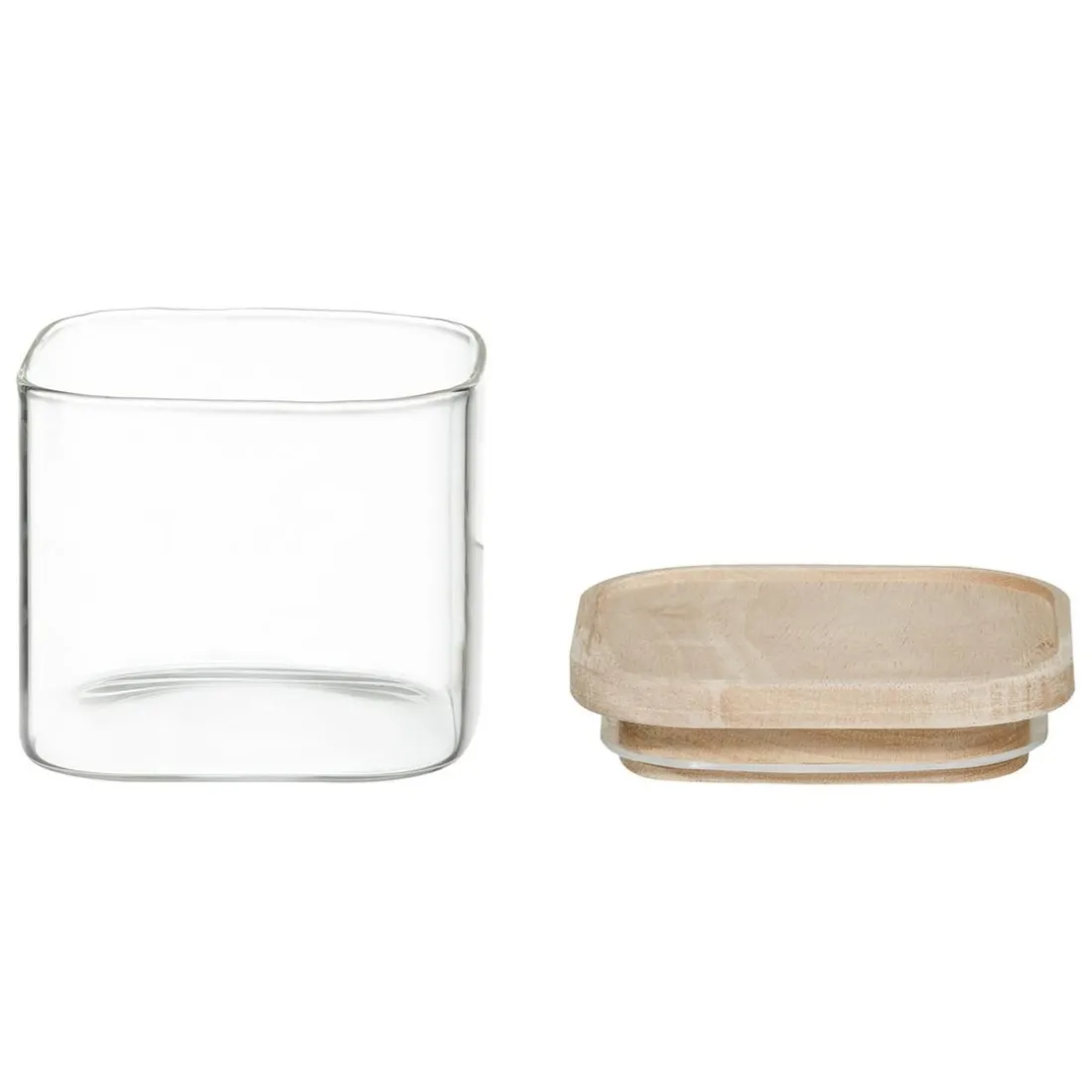 Bocal Verre de 4 Empilable et Bois