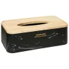 Boite mouchoir noir Lea