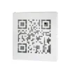 Boîte à clés à 10 crochets avec code QR découpé abstrait en Métal laqué Blanc