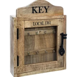 Boîte à Clés 30 x 40 cm Marron en Bois