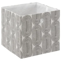 Boîte tissu 31x31 gris avec motifs