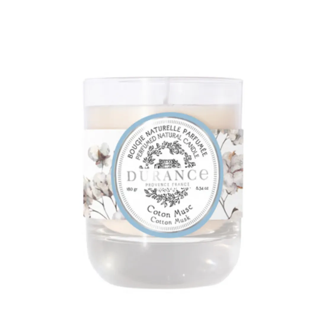 Bougie naturelle parfumée Coton Musc - Durance