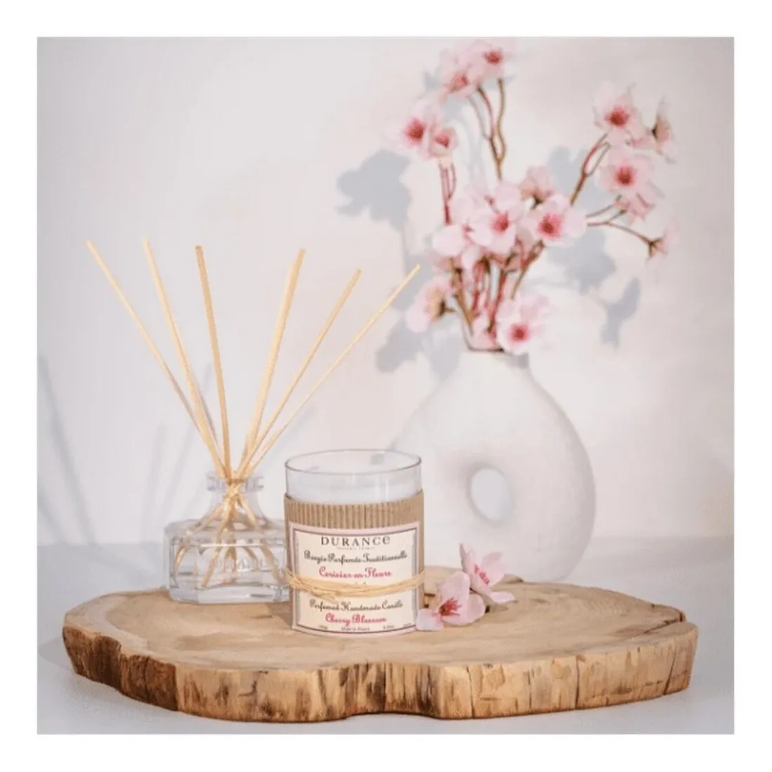 Bougie parfumée traditionnelle Cerisier en Fleurs - Durance