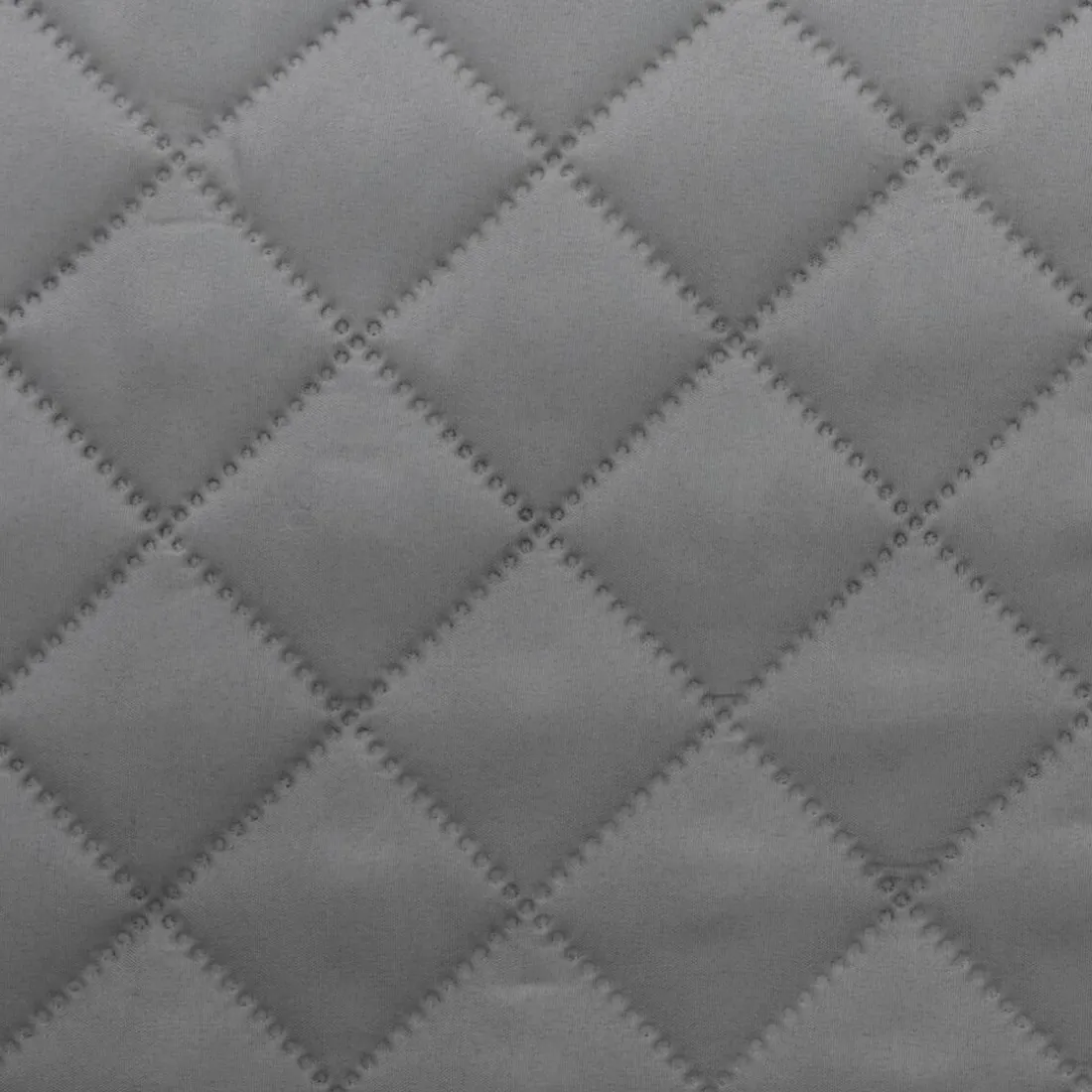 Boutis ou jeté de canapé universel piquage carreaux - Gris