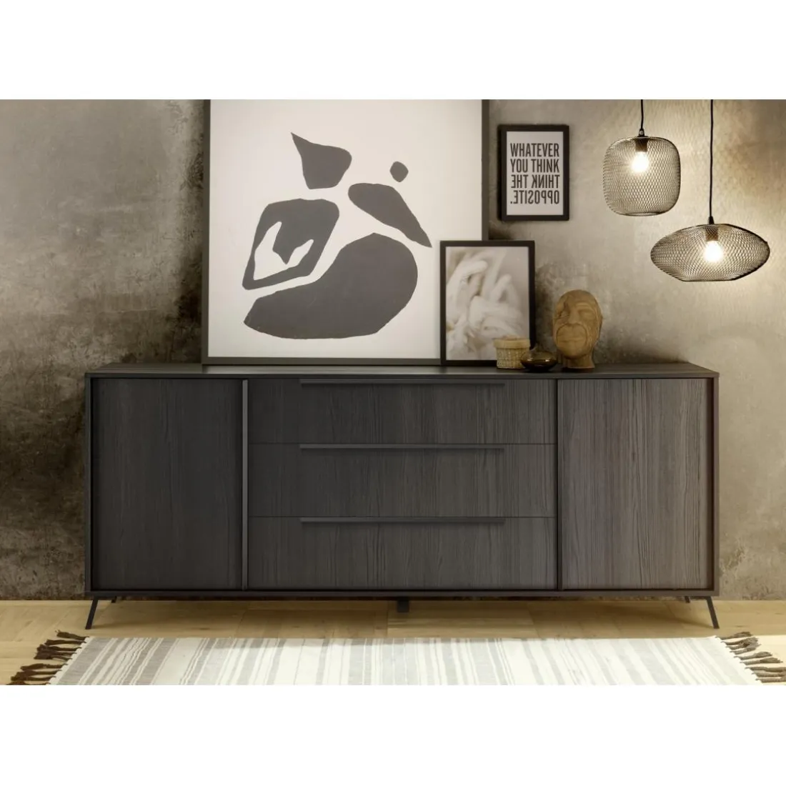 Buffet 2 porte et 3 tiroirs