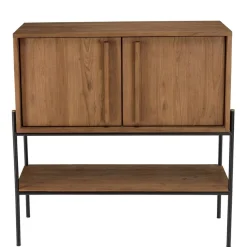 Buffet 2 portes 1 niche en bois de teck recyclé naturel