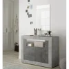 Buffet 2 portes battantes URBINO cément et oxyde
