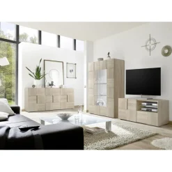 Buffet 3 portes en bois DAMA décor chêne samoa