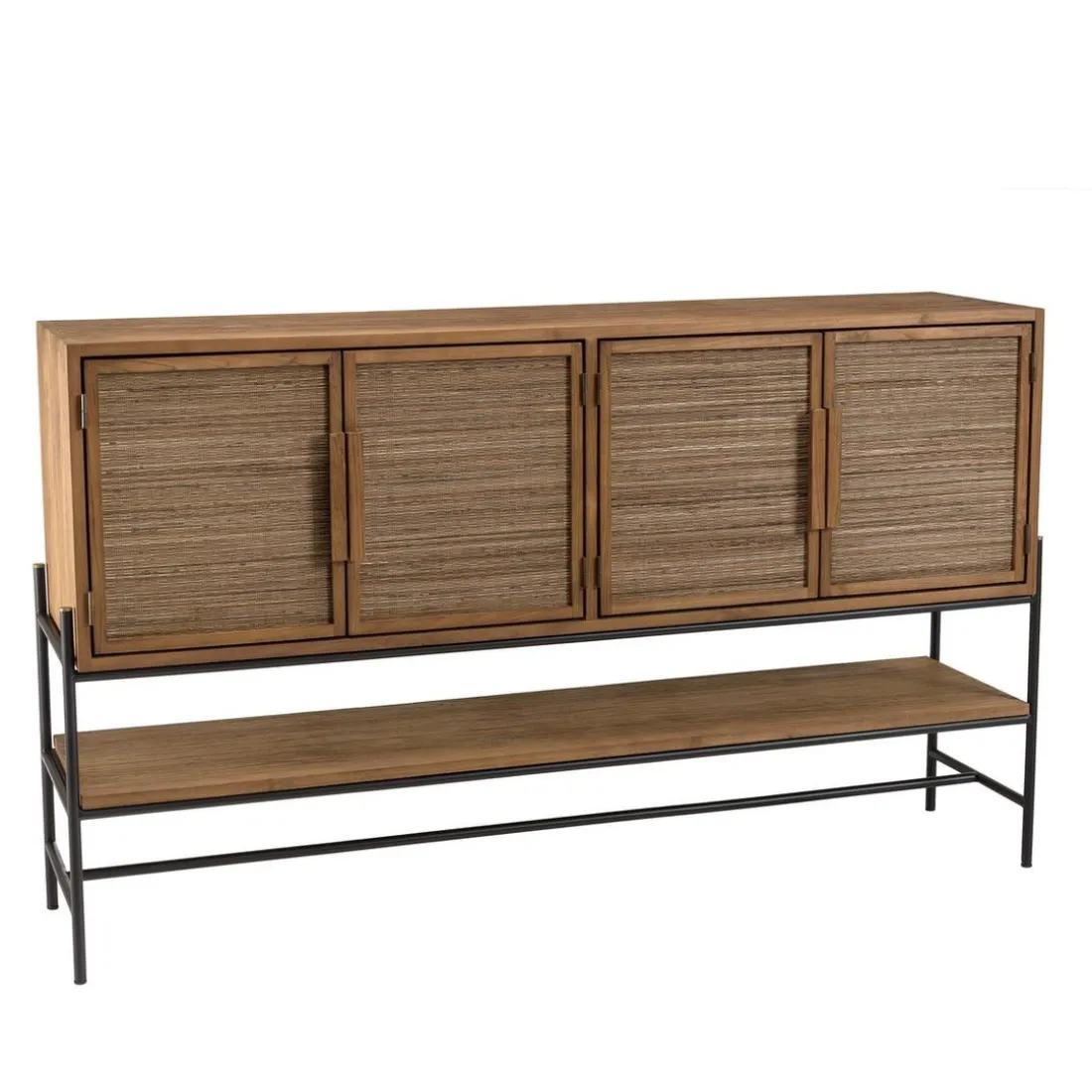 Buffet 4 portes en bois de teck recyclé