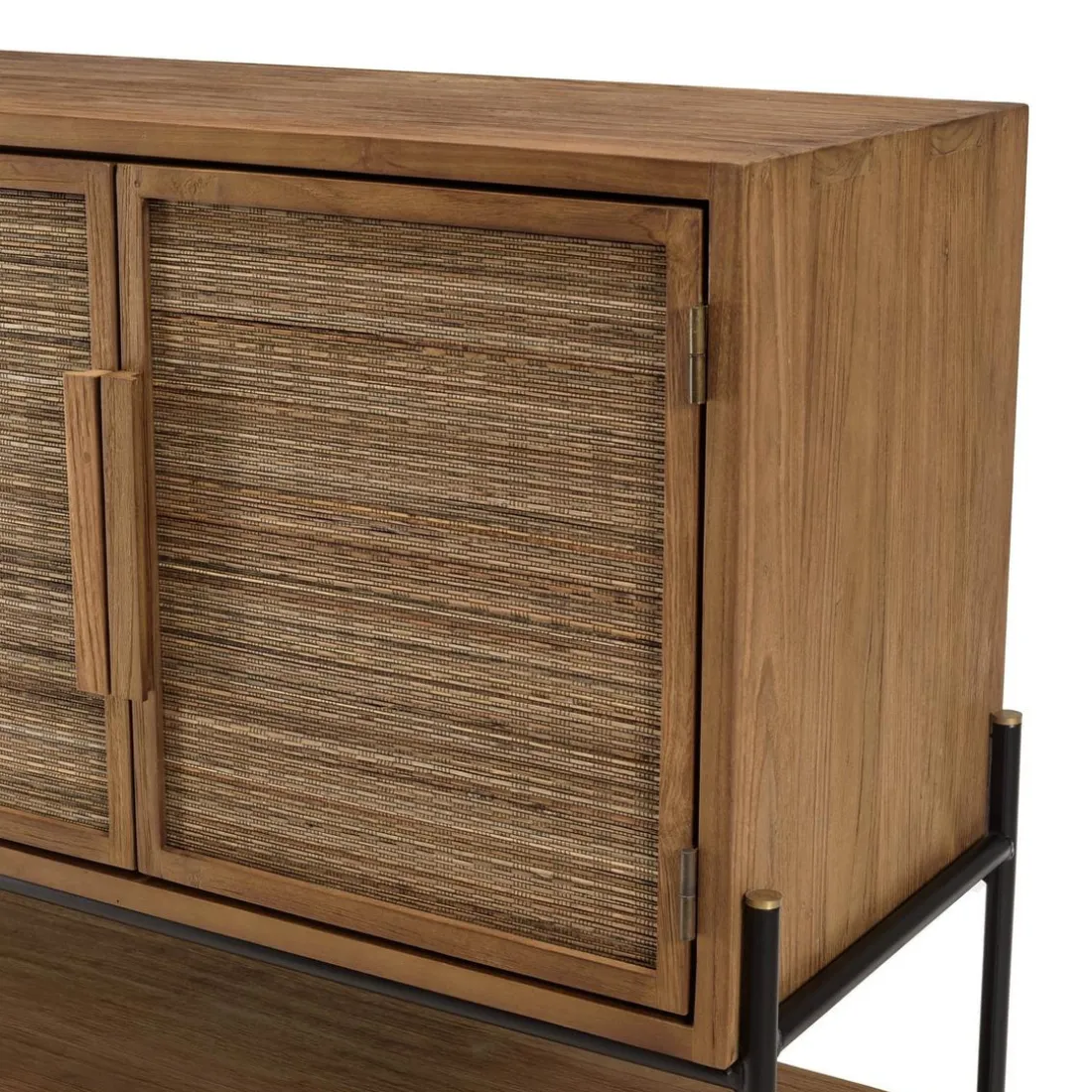 Buffet 4 portes en bois de teck recyclé
