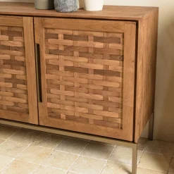 Buffet 3 portes en bois de teck recyclé