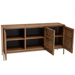 Buffet 3 portes en bois de teck recyclé