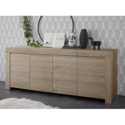Buffet 4 portes en bois FIRENZE décor chene