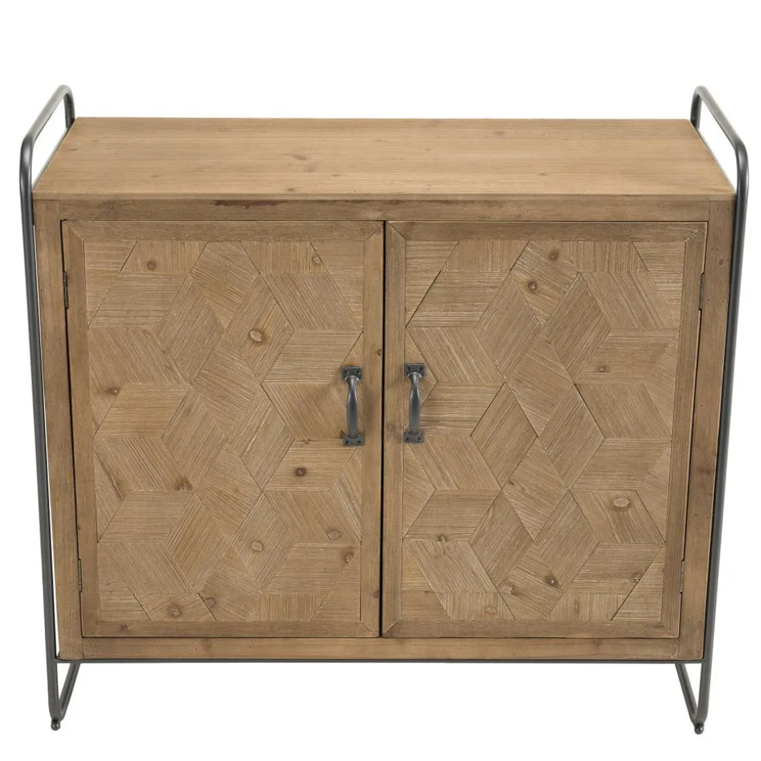 Buffet 2 portes en Sapin pieds métal - ZELYA