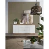 Buffet 2 portes et 3 tiroirs chene blanc