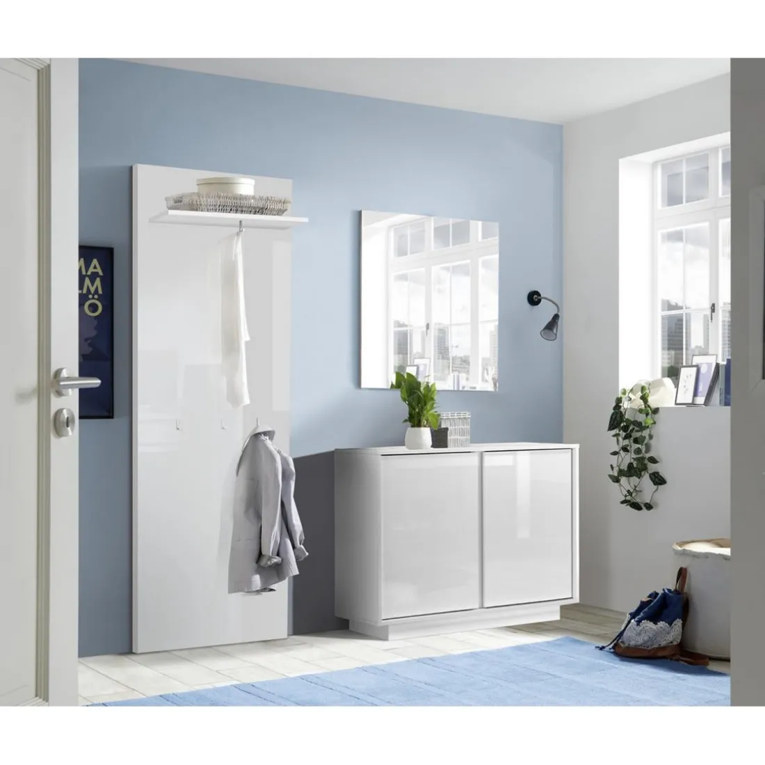 Buffet 2 portes ICE laqué blanc brillant