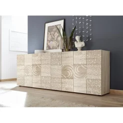 Buffet 4 portes MIRO décor chêne